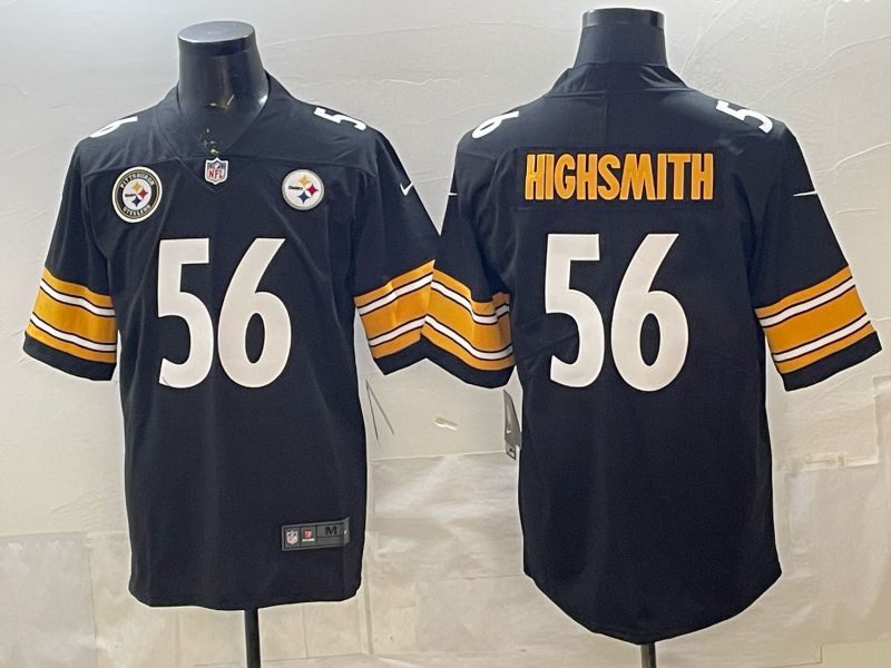 Men 2026 Pittsburgh Steelers #56 Highsmith Black Nike Limited NFL Jersey 05->pittsburgh steelers->NFL Jersey
